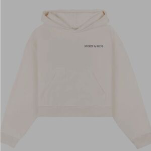 Sporty & Rich Cream Hooded Sweatshirt